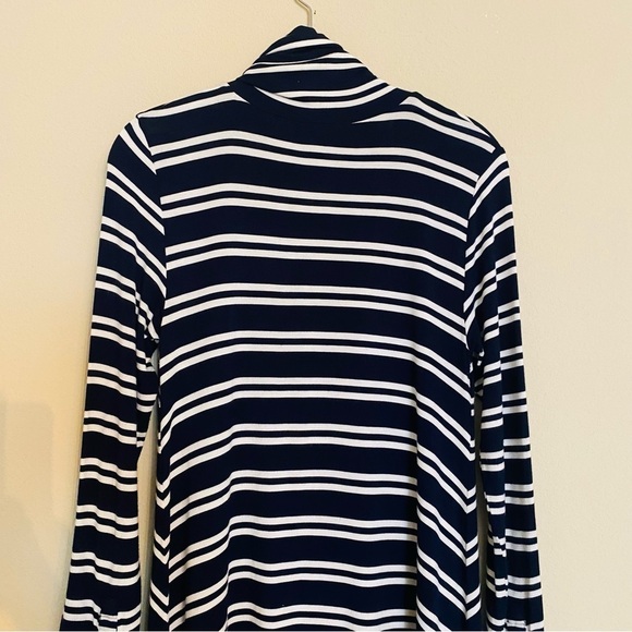 Maeve Anthropologie Navy Blue White Striped Nautical Marine Dress Size Small - Picture 9 of 15